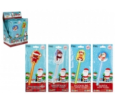 Christmas Character Glow Wand 8" 4 Assorted