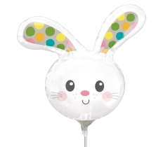 Minishape: Spotted Bunny Head Balloon