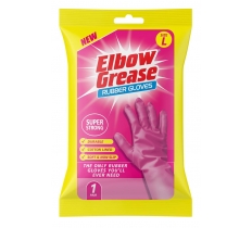 Eg 1pk Pink Super Strong Rubber Gloves - M