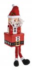 3Pc Plush Gift Box Set With Legs - Santa