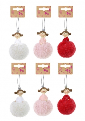 Hanging Angel Pom Pom ( Assorted Colours )