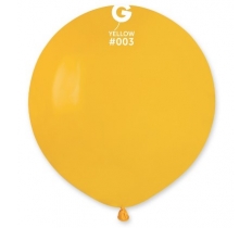 Gemar 19" Pack Of 25 Latex Balloons Yellow #003