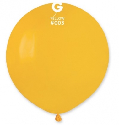 Gemar 19" Pack Of 25 Latex Balloons Yellow #003