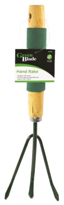 Blackspur Hand Rake With Cushion Grip Wooden Handle