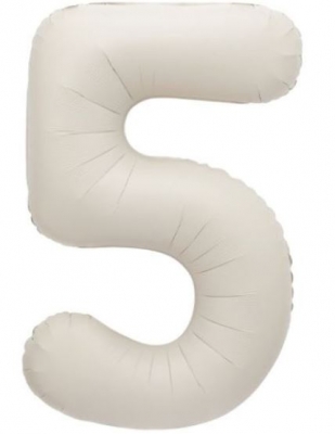 34" Nude Matt Foil Balloon Number 5