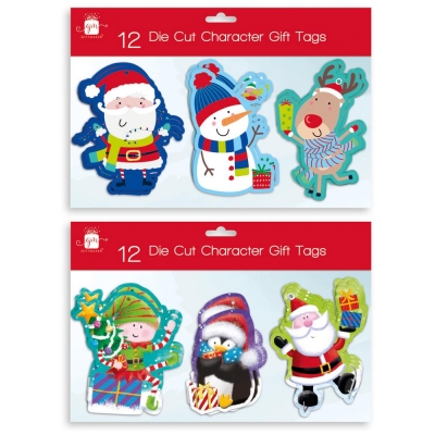 Foiled Tags Die Cut Kids 12 Pack