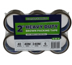 Brown Parcel Tape 2" x 6 ack