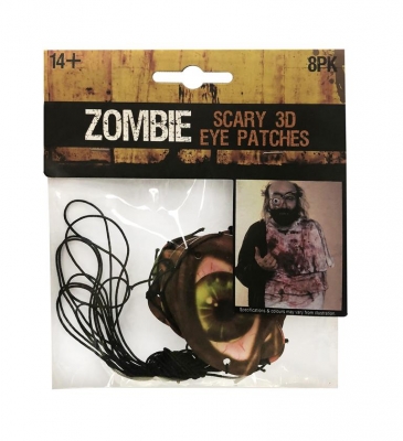 Scary 3D Eye Patches 8 Pack ( Assorted Designs )