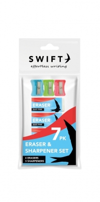 Eraser & Sharpener Set 9 Pack