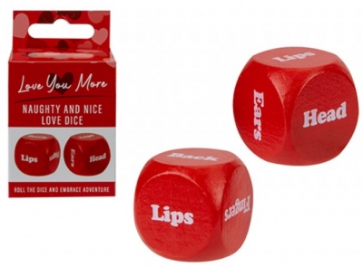 Wooden Naughty & Nice Love Dice Set