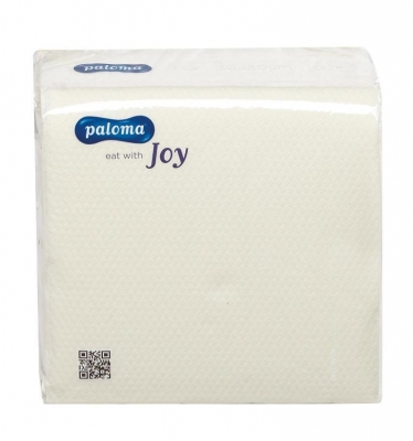 Ivory 30cm x 30cm 1Ply Paper Napkins 100 Pack