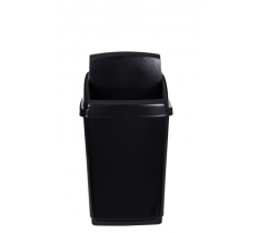 WHITEFURZE 50L SW LID BIN AND BASE BLACK 2 CASES