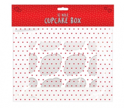 Valentines Day Cupcake Box 12-Hole