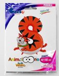 Number Animaloons 8 Cat 40" Balloon