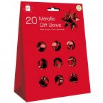 Christmas Metallic Gift Bows Red ( 20 Pack )