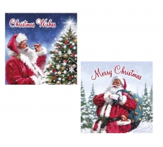 Christmas Traditional Santa Card 12pk