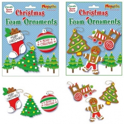 Make Your Own Christmas Foam Ornament