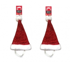 Christmas Pet Tinsel Santa Hat