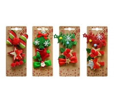 Hairclip Christmas Novelty 3Pk