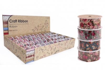 2.5M Vintage Floral Ribbon ( Assorted Designs )