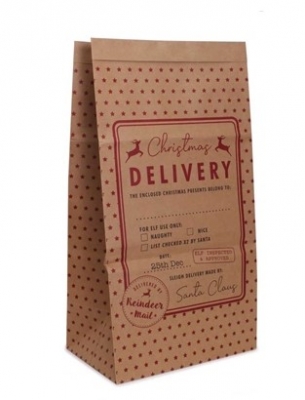 Christmas Kraft Delivery Super Jumbo Sack 365 x 700 x 245mm