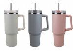 Double Wall Drinking Cup With Stainless Steel Straw 40oz