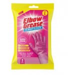 EG 1pk Pink Super Strong Rubber Gloves L