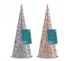 Glitter/Pearl Christmas Tree Ornament 25cm