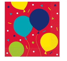 Balloon Party Birthday Lunch Napkin 16pc