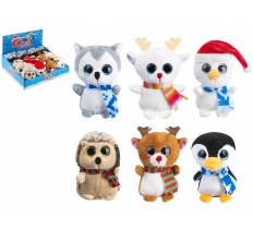 CHRISTMAS PLUSH MINI GOSHIES WITH SPARKLING EYES 10CM