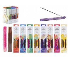 Nag Champa 10" Incense Sticks And Holder ( Assorted Scents )