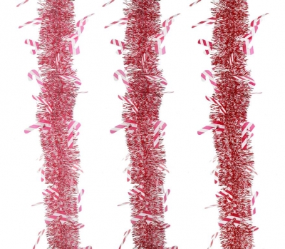 Christmas Candy Cane Tinsel 2m ( Assorted Design )