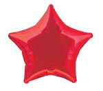 Solid Star Foil Balloon 20" Ruby Red