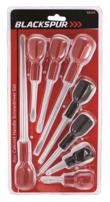 Blackspur 8 Pack Cabinet Handle Screwdriver Set