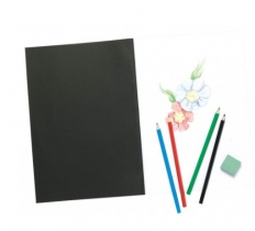 A4 Card Cover Sketch Book Black