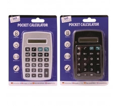 POCKET CALCULATOR BLACK & SILVER 8 DIGIT