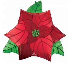 Super Shape Satin Poinsettia 66cm x 60cm Balloon