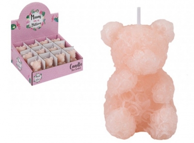 Mother's Day Scented Rose Bear Candle 6.6cm