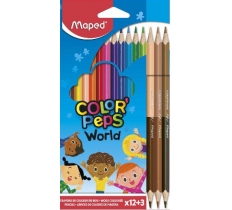 Maped Color'Peps Duo Skin Tone Colour Pencils Set 15 Pack