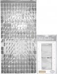 Oaktree Rectangle Foil Backdrop 1m x 2m Metallic Silver