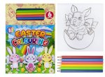 Easter Colouring Pad Set With 6 Pencils 21.5cm X 15cm