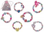 Girls Wooden Bracelets In Organza Bag 6 Assorted