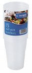 Clear Plastic Half Pint Tumblers 15 Pack