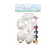 Polystyrene Eggs & Paint Set