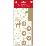 Christmas Tissue Paper Stag 10Sheet