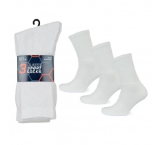 Mens 3 Pack White Sport Socks