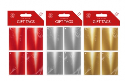 Christmas Foil Gift Tags - 16 Pack