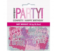 Birthday Pink Glitz Happy Birthday Confetti .5oz