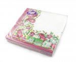 Red Rose 33cm X 33cm 3Ply Paper Napkins 20 Pack