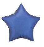 Amscan Silk Lustre Azure Blue Star Standard Foil Balloons